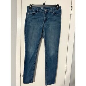 Elle Womens Blue Mid Rise Skinny‎ Jeans Medium Wash Stretch Denim Size 8